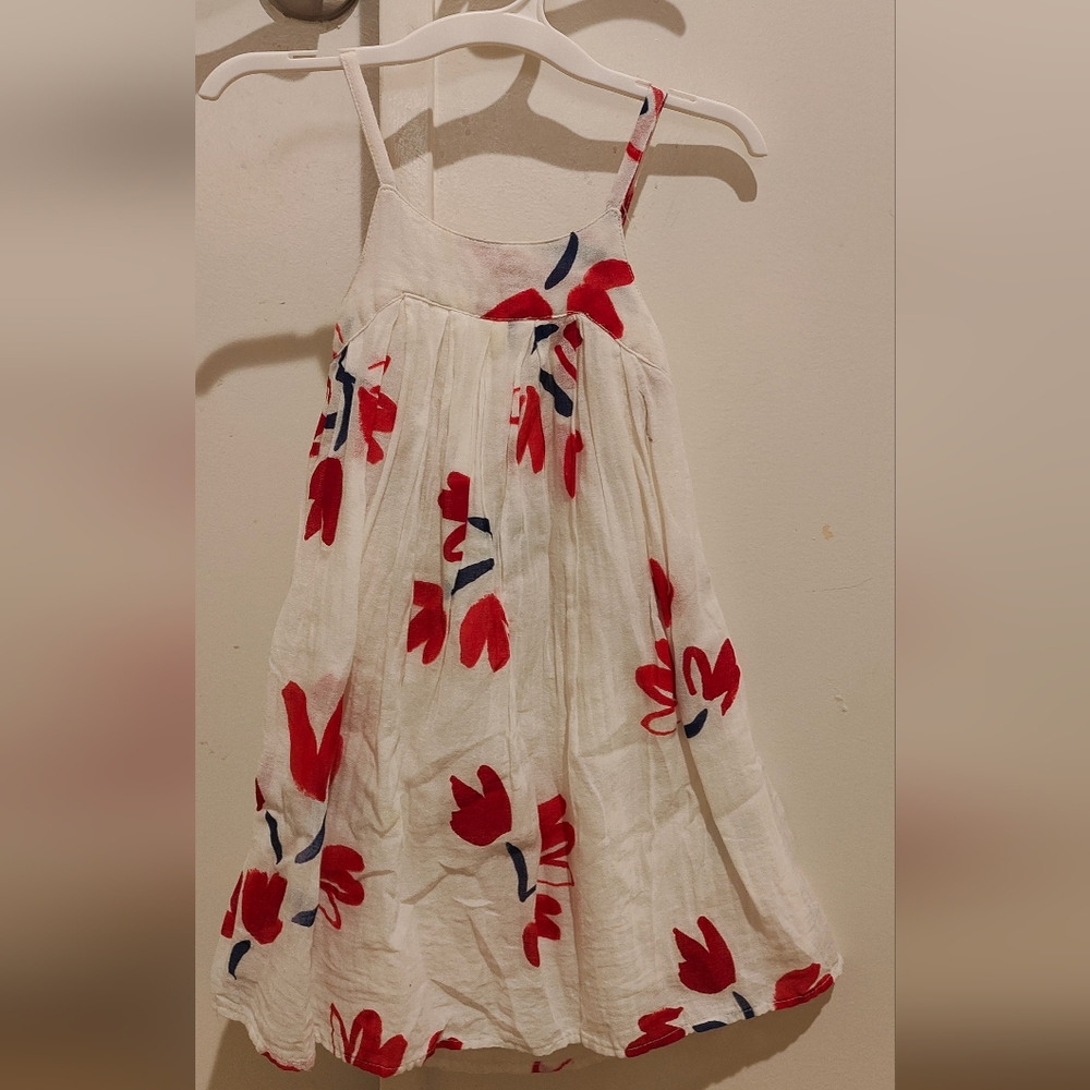 Old Navy Red and White Floral Kids Dress